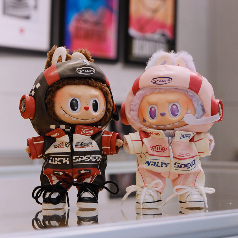 Labubu clothes - Red and Black Racing Suit - Image 4