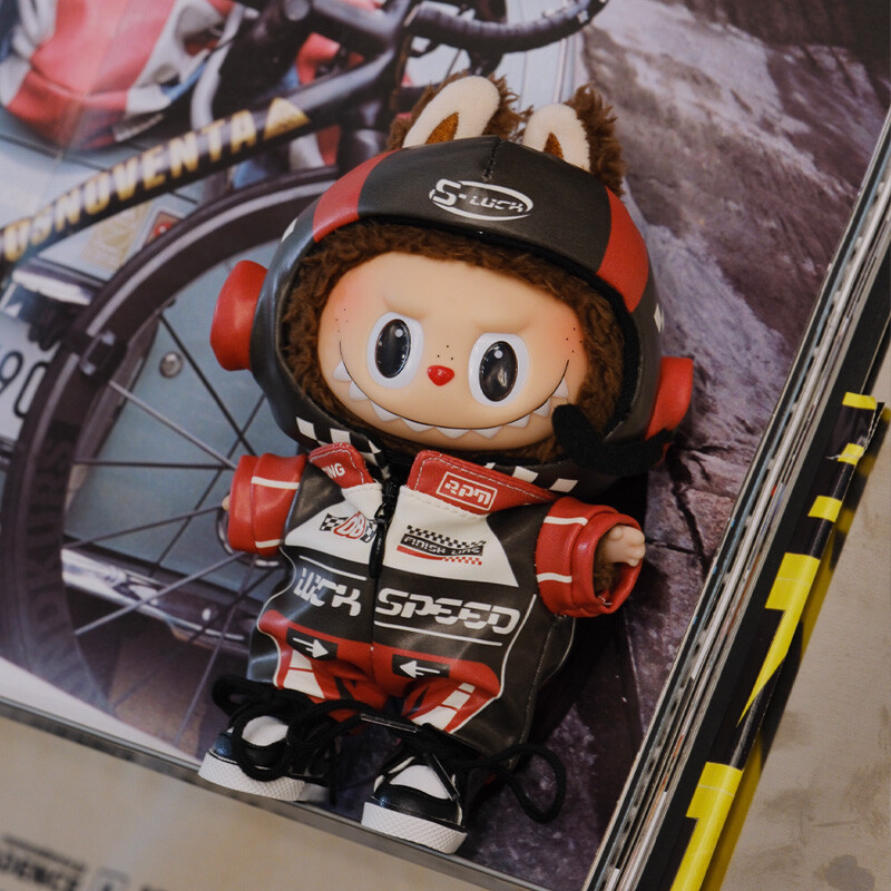 Labubu clothes - Red and Black Racing Suit - Image 3