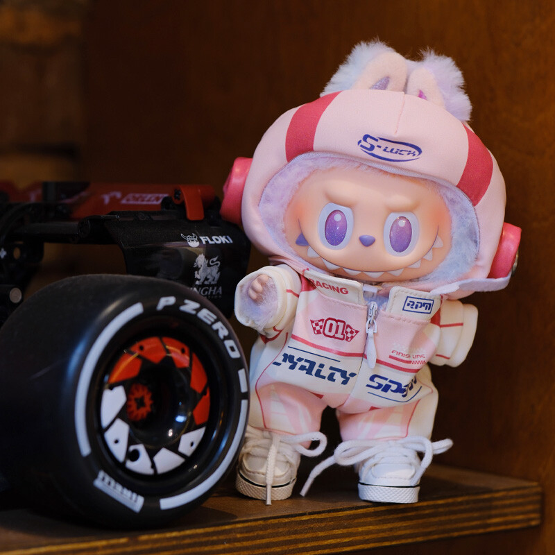 Labubu clothes - Red and Black Racing Suit