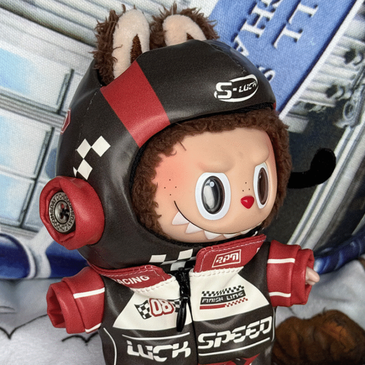 Labubu clothes - Red and Black Racing Suit - Image 6