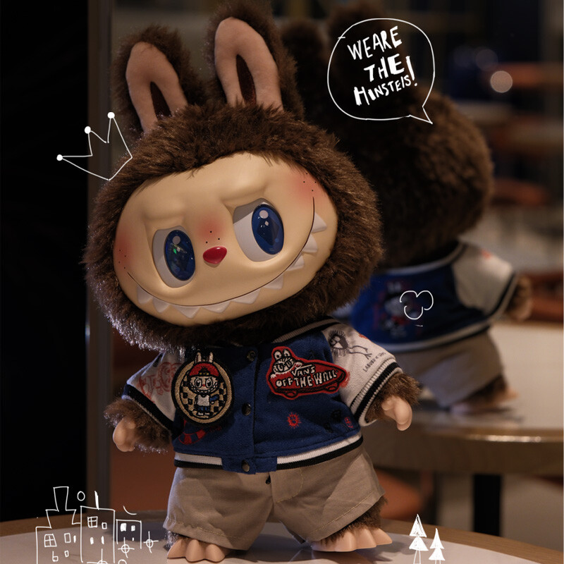 Labubu clothes - Red & Blue Baseball Uniform Suit - Image 6