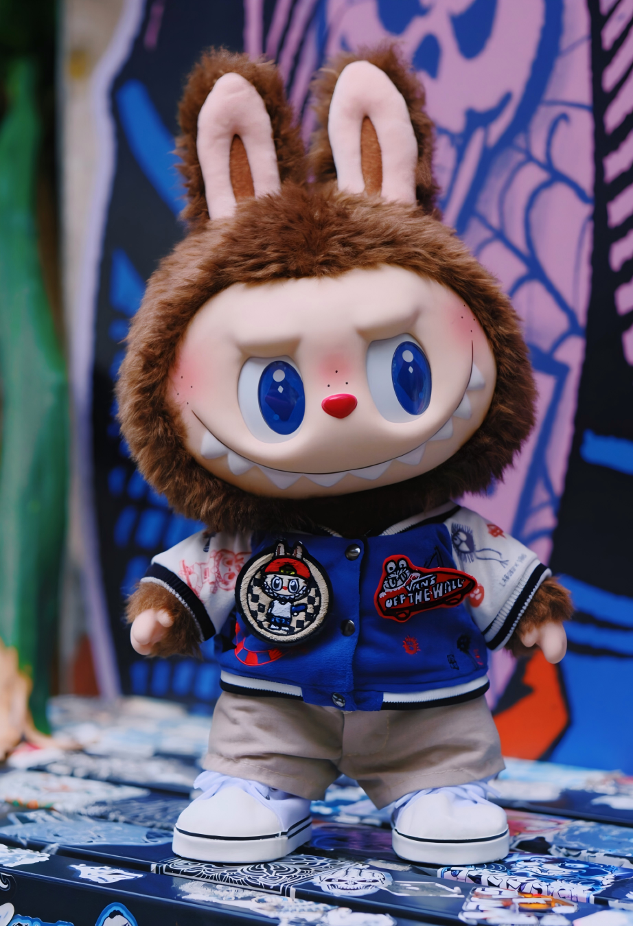 Labubu clothes - Red & Blue Baseball Uniform Suit