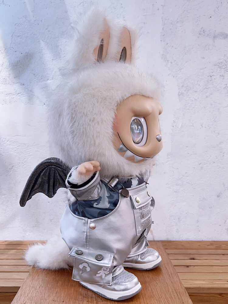 Labubu clothes - Sunny Angel Silver Leather Suit - Image 5