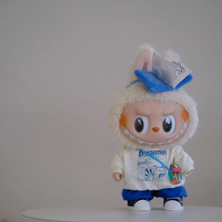 Labubu Accessories - White Doraemon Crewneck Sweatshirt - Image 3