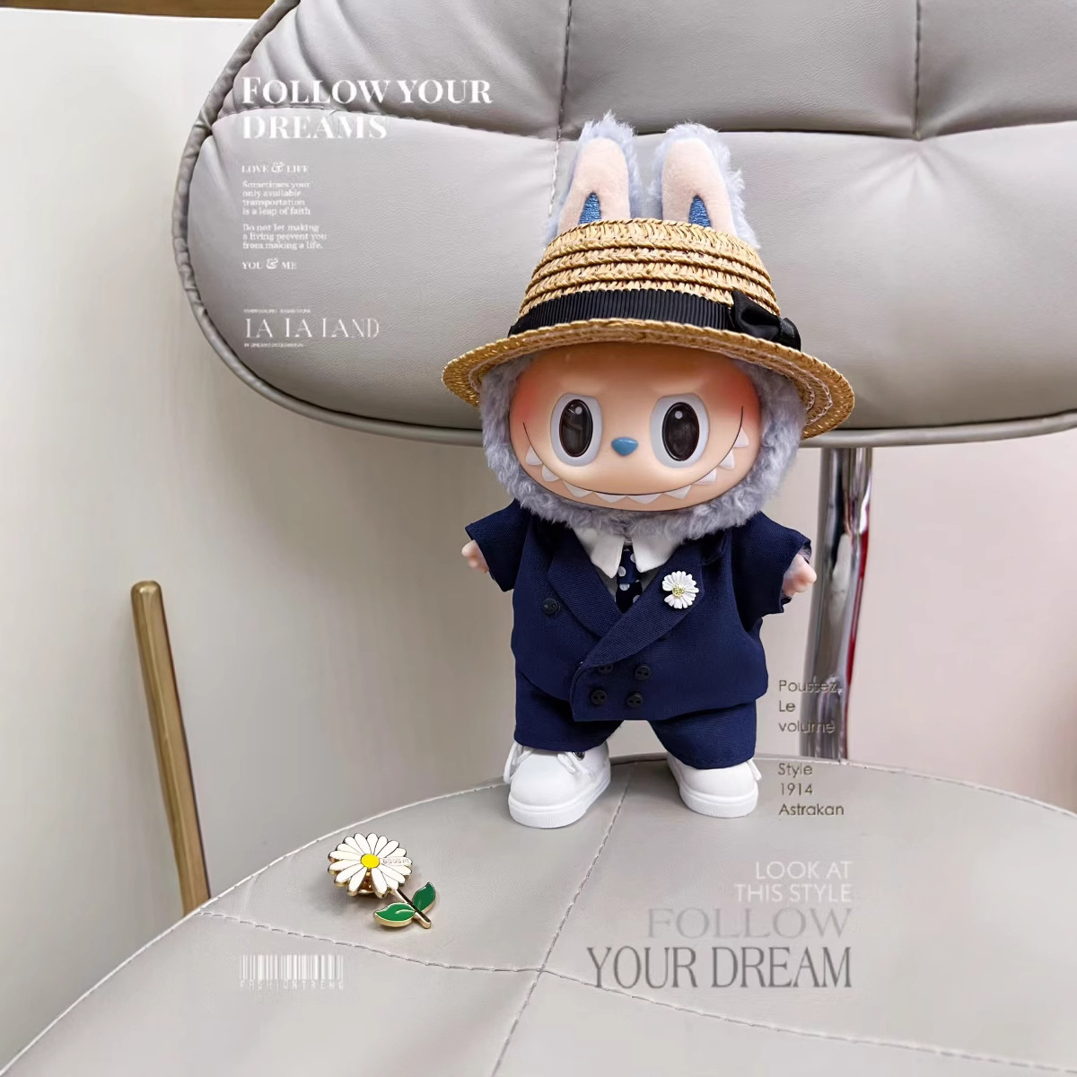 Labubu clothes - G Dragon Same Blue Suit Set - Image 3