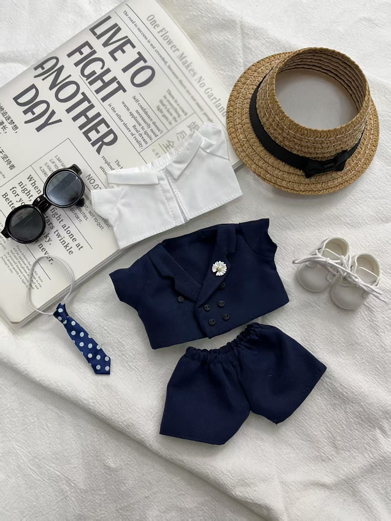 Labubu clothes - G Dragon Same Blue Suit Set - Image 4