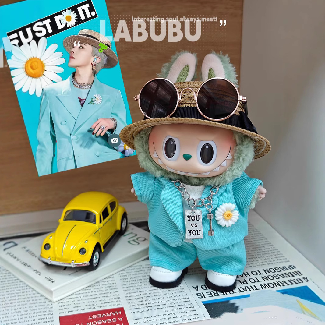Labubu clothes - G Dragon Light Blue Suit Set - Image 4