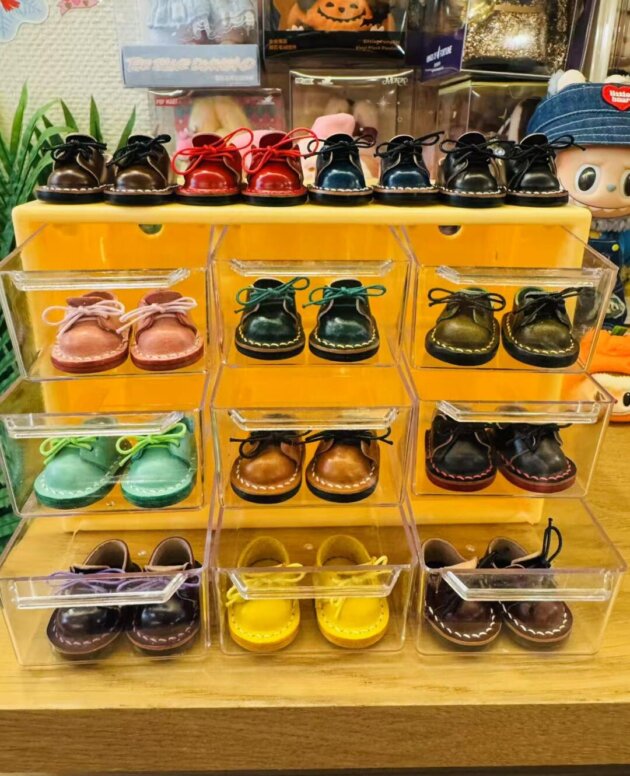 Labubu Accessories - Handmade Cordovan Doll Shoes