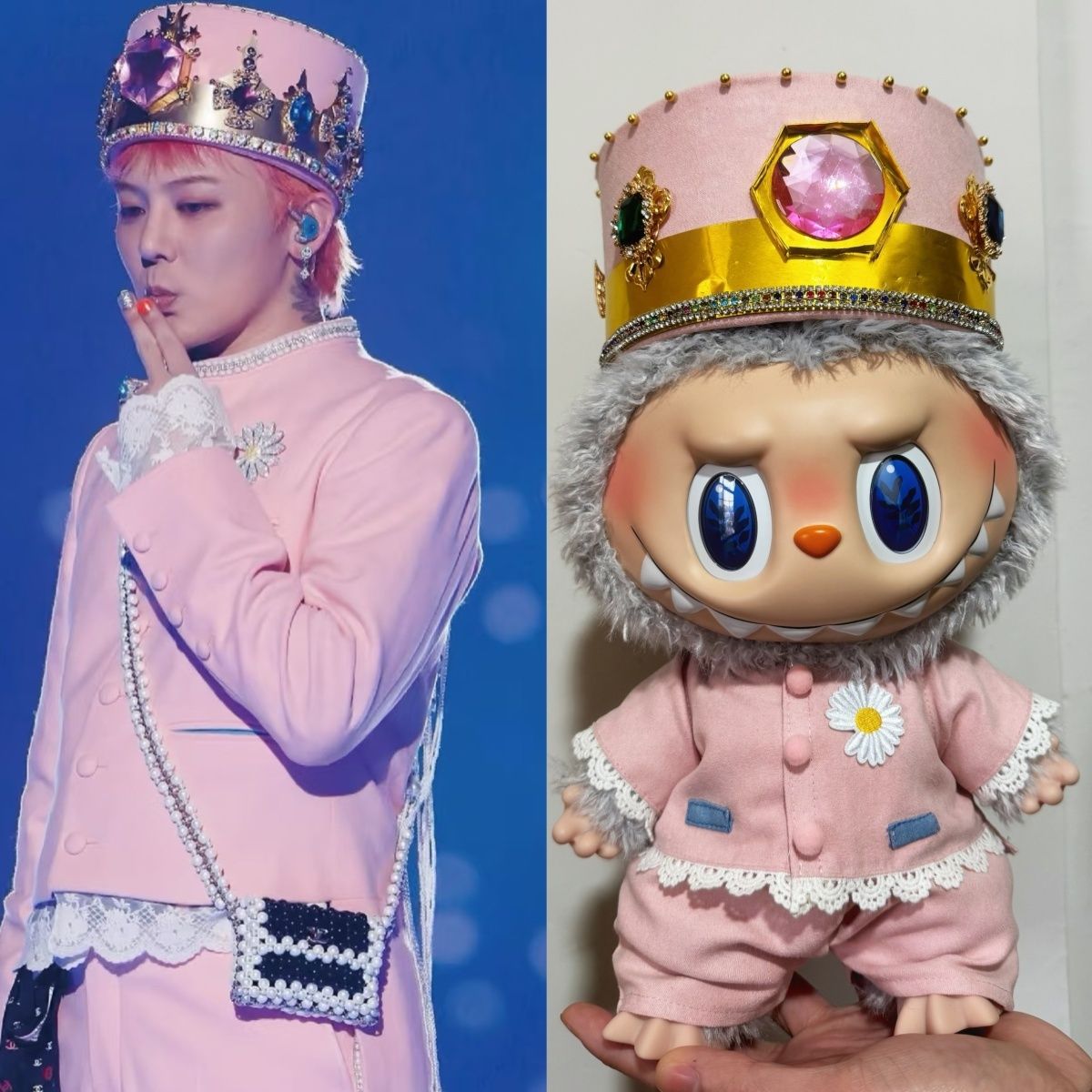 Labubu clothes - G Dragon Sunflower Pink Suit