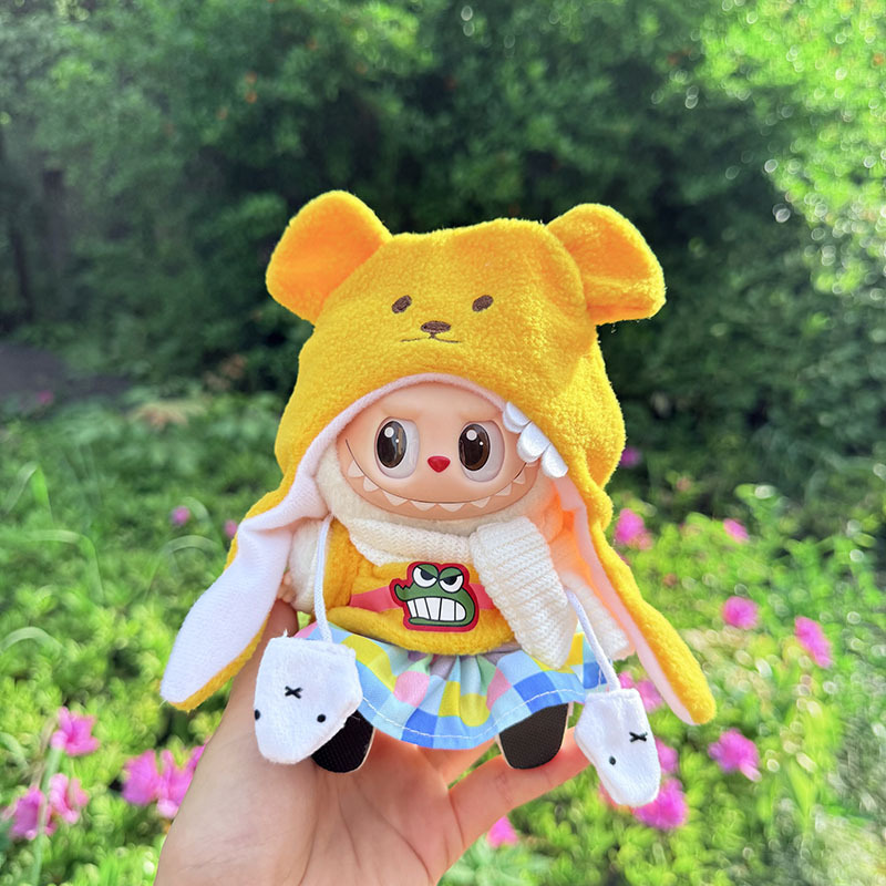 Labubu Clothes - Cartoon Plush Animal Set for 17CM Doll - Image 2