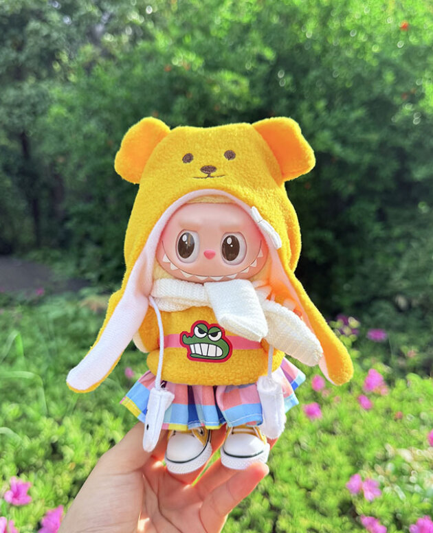 Labubu Clothes - Cartoon Plush Animal Set for 17CM Doll