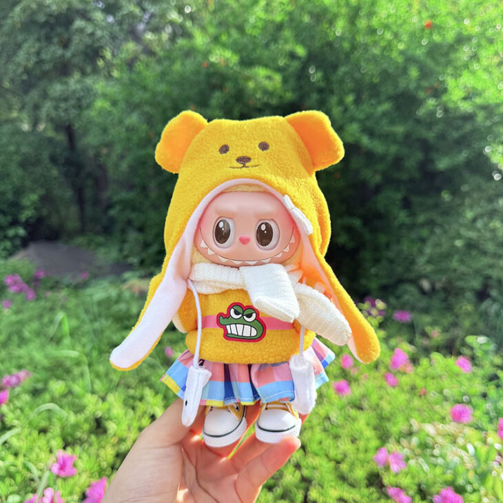 Labubu Clothes - Cartoon Plush Animal Set for 17CM Doll