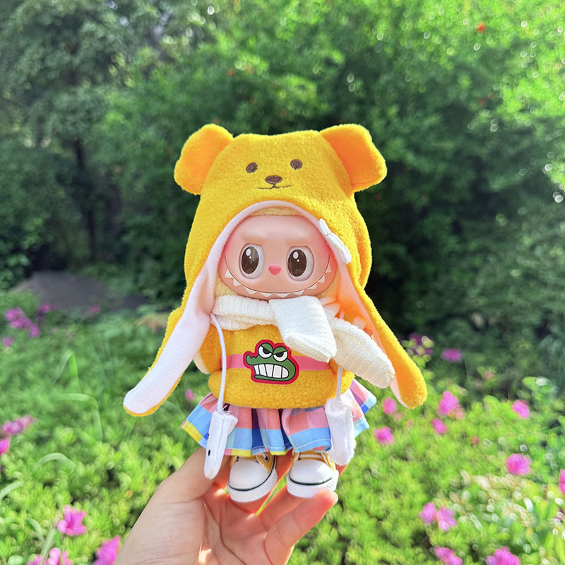 Labubu Clothes - Cartoon Plush Animal Set for 17CM Doll