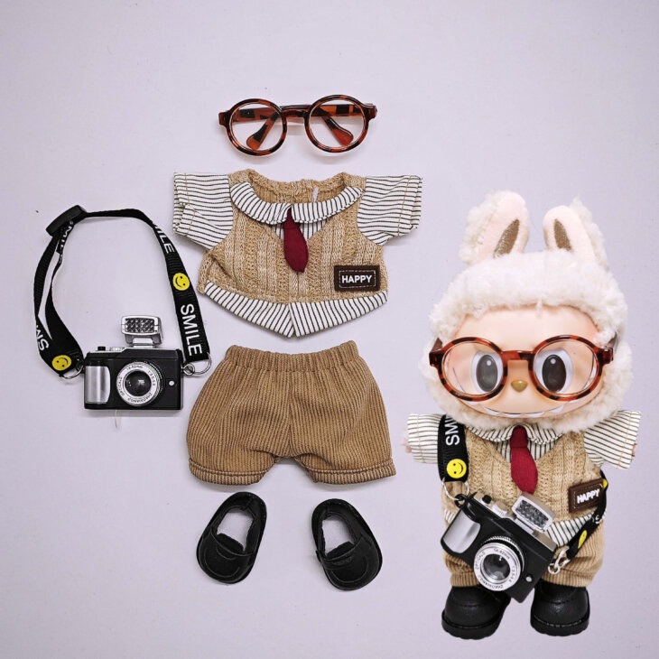 Labubu Clothes - Retro Style Outfit for 17CM Doll - Image 8