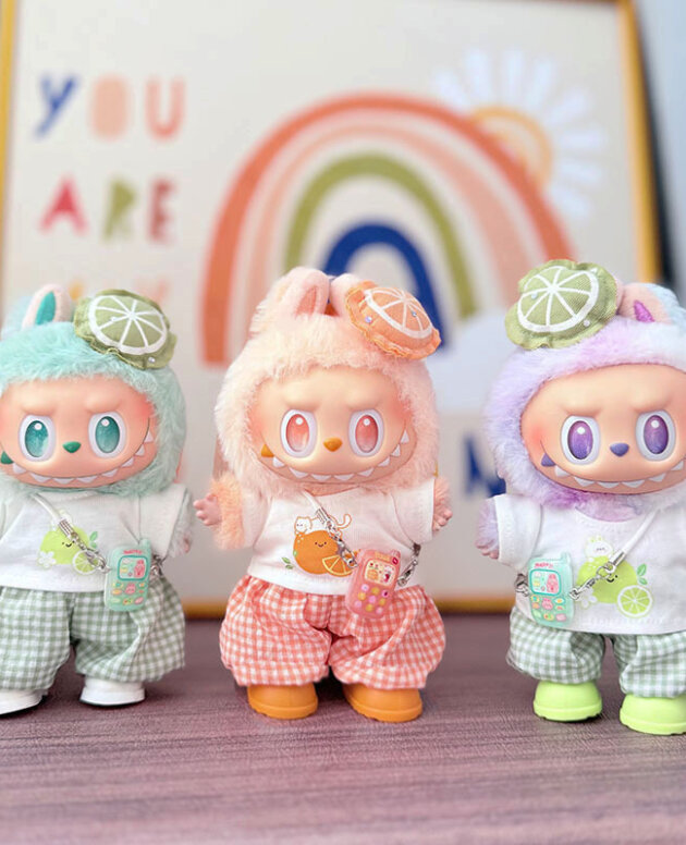 Labubu Clothes - Lemon Bunny Cute Kitty Set for 17CM Doll