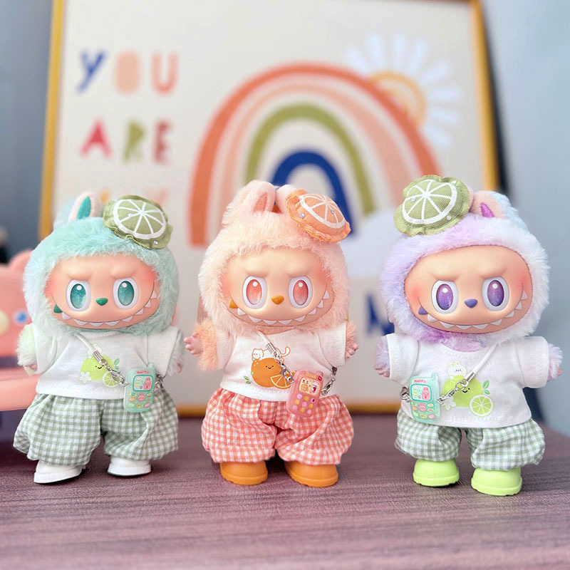 Labubu Clothes - Lemon Bunny Cute Kitty Set for 17CM Doll