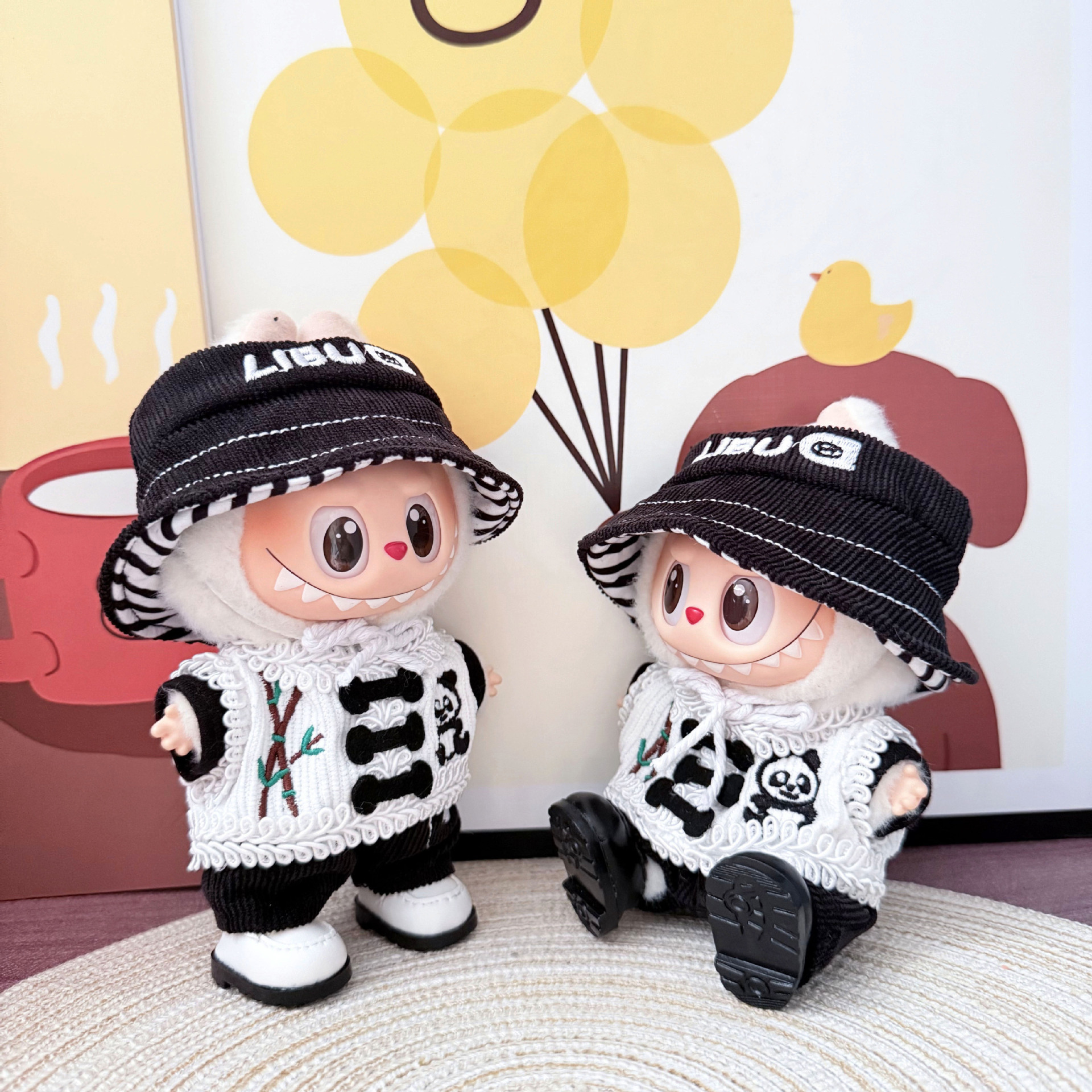 Labubu Clothes - Bamboo Panda Set for 17CM Doll