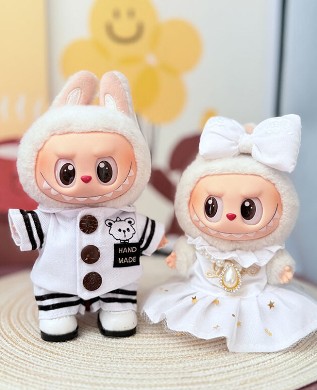 Labubu Clothes - Starlight Pearl Skirt Set & White Sailing Dream Set for 17CM Doll