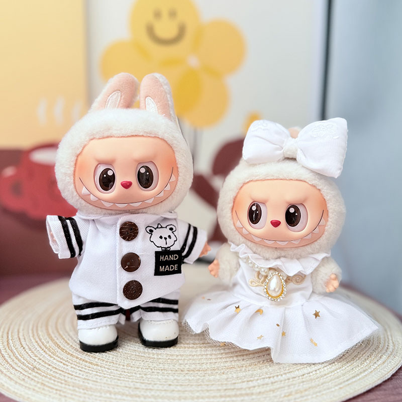 Labubu Clothes - Starlight Pearl Skirt Set & White Sailing Dream Set for 17CM Doll