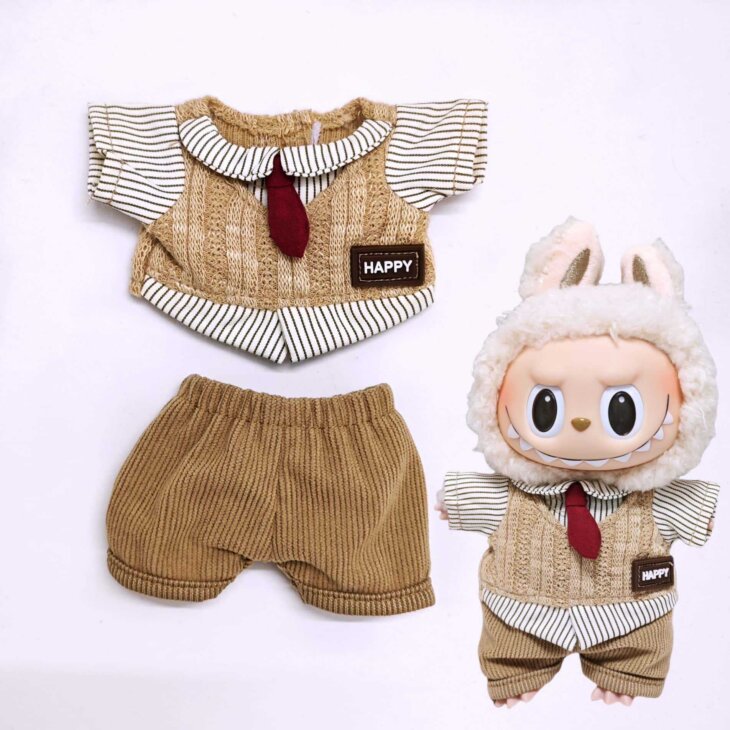 Labubu Clothes - Retro Style Outfit for 17CM Doll - Image 5