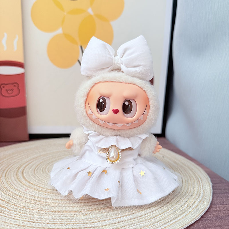 Labubu Clothes - Starlight Pearl Skirt Set & White Sailing Dream Set for 17CM Doll - Image 4