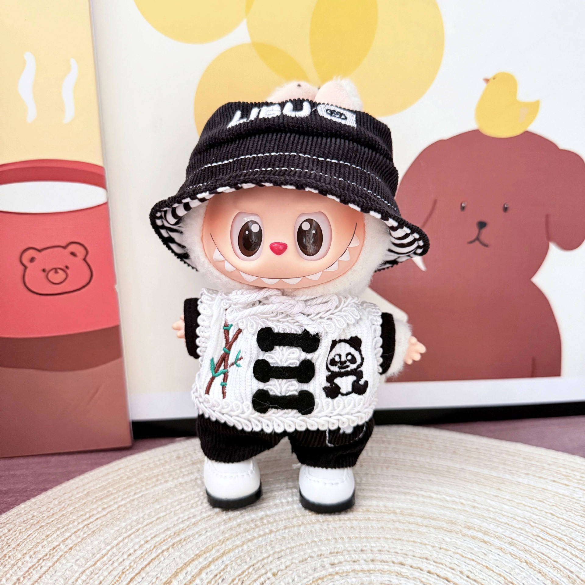 Labubu Clothes - Bamboo Panda Set for 17CM Doll - Image 6
