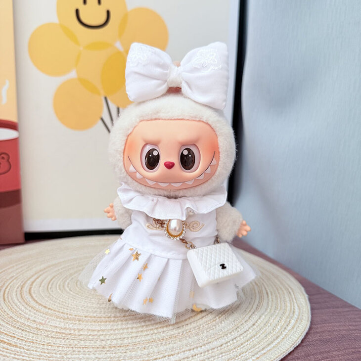 Labubu Clothes - Starlight Pearl Skirt Set & White Sailing Dream Set for 17CM Doll - Image 5