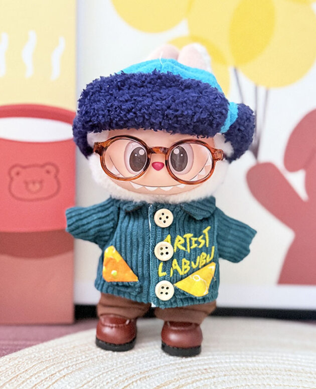 Labubu Clothes - Artistic Blue Suit for 17CM Doll