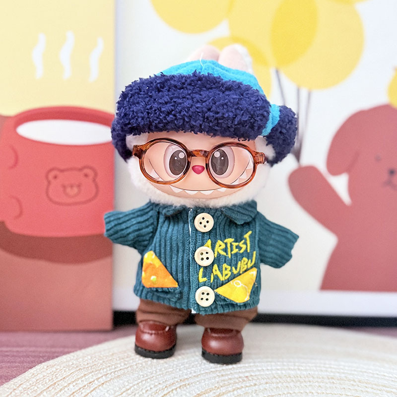 Labubu Clothes - Artistic Blue Suit for 17CM Doll