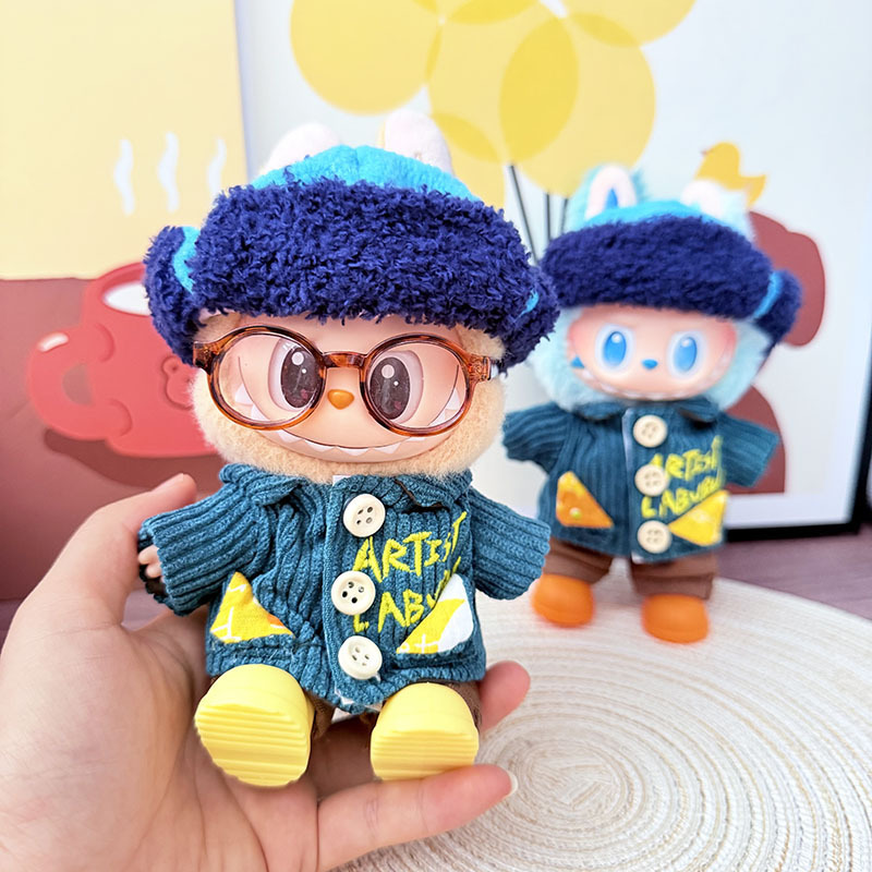 Labubu Clothes - Artistic Blue Suit for 17CM Doll - Image 2