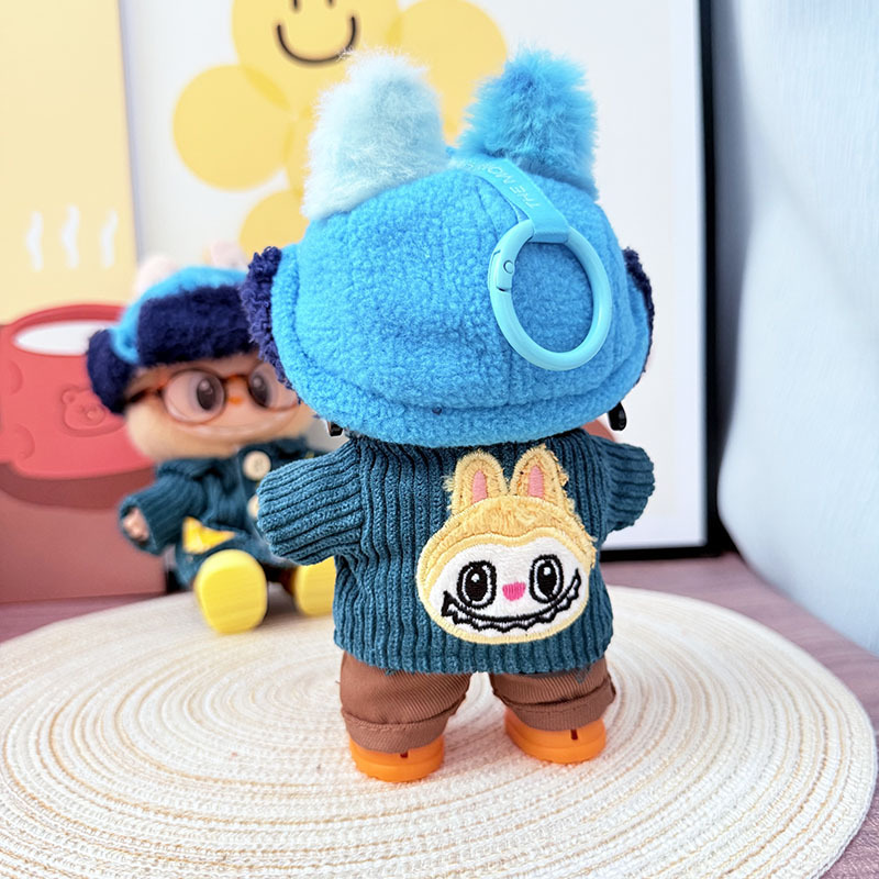 Labubu Clothes - Artistic Blue Suit for 17CM Doll - Image 3