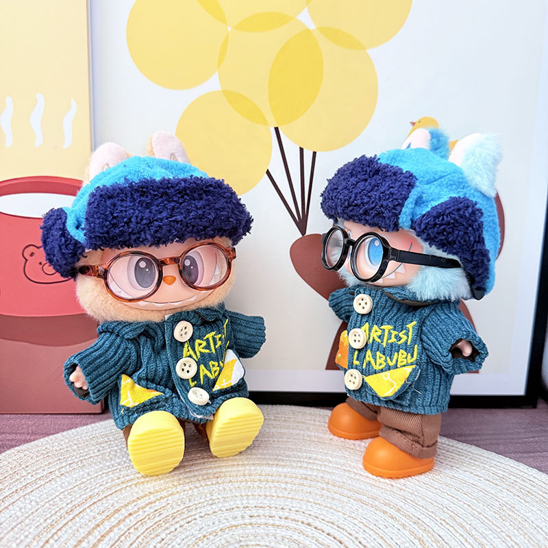 Labubu Clothes - Artistic Blue Suit for 17CM Doll - Image 4