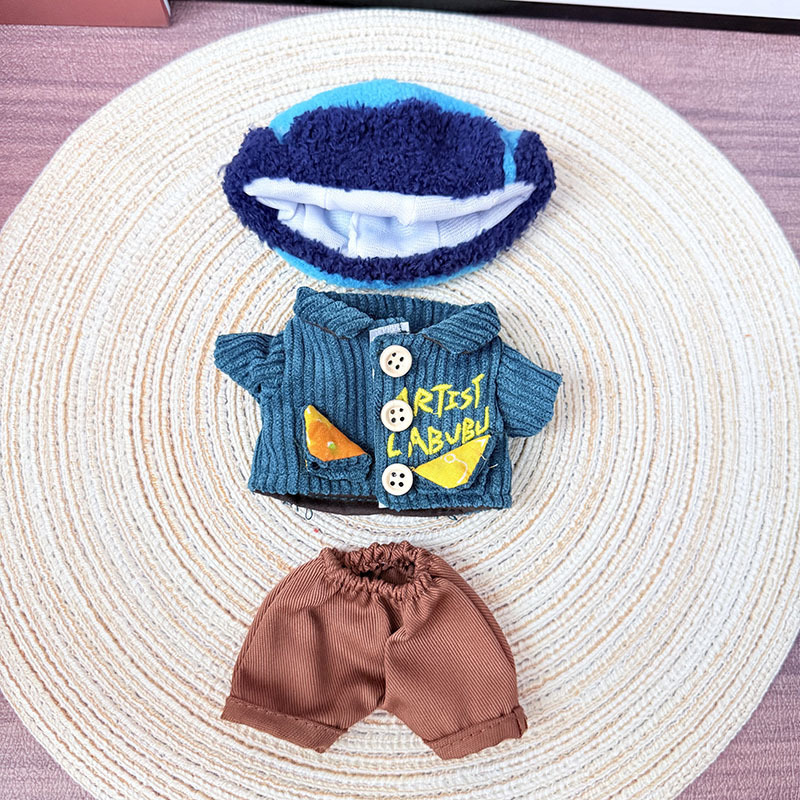 Labubu Clothes - Artistic Blue Suit for 17CM Doll - Image 5
