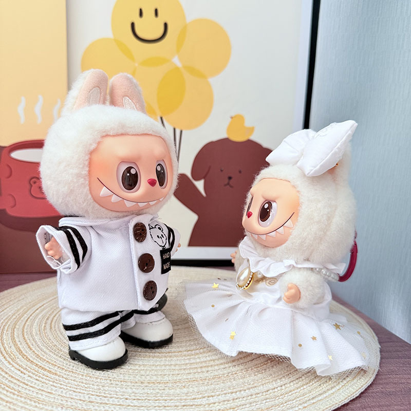 Labubu Clothes - Starlight Pearl Skirt Set & White Sailing Dream Set for 17CM Doll - Image 3