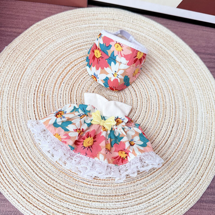 Labubu Clothes - Flower Field Skirt Suit for 17CM Doll - Image 6