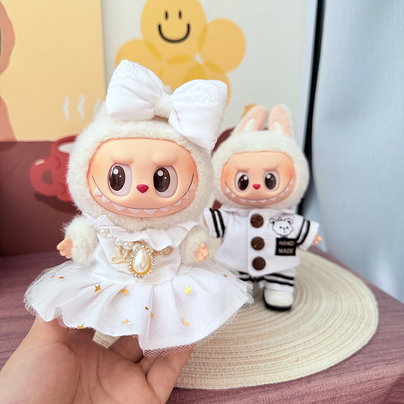 Labubu Clothes - Starlight Pearl Skirt Set & White Sailing Dream Set for 17CM Doll - Image 2