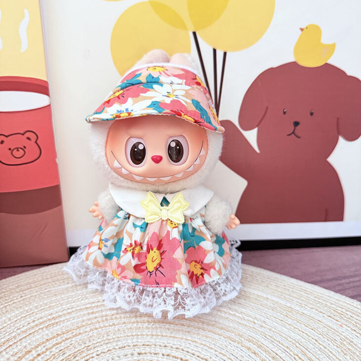 Labubu Clothes - Flower Field Skirt Suit for 17CM Doll - Image 4